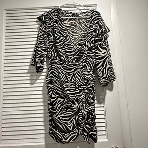 Bershka zebra dress size M